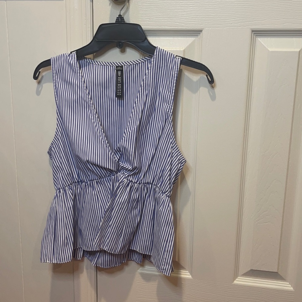 Design Lab - Blue Striped Tank